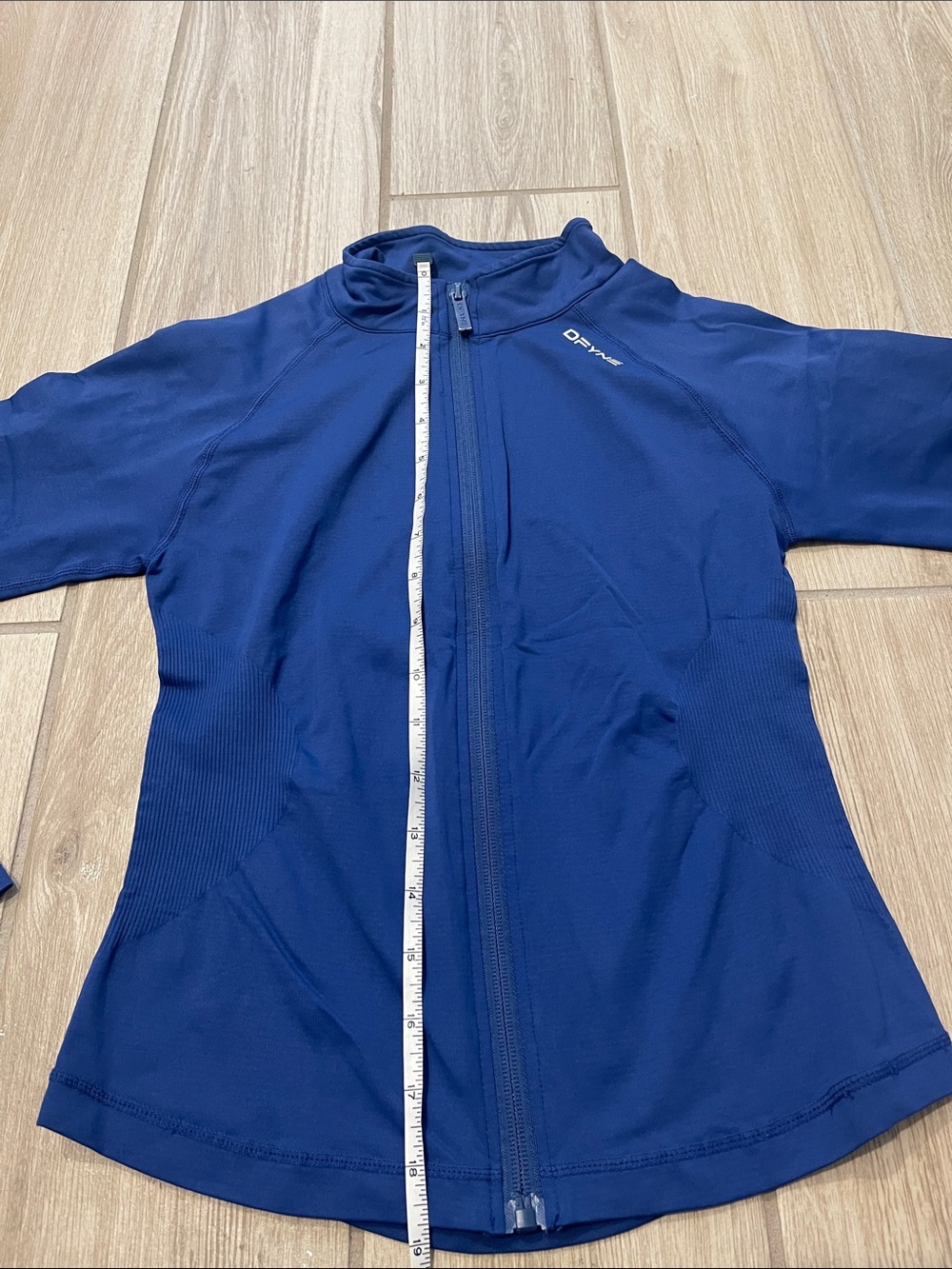 DFYNE Zippy Full Zip Longline Seamless Jacket Enchanted Blue Sz S - Picture 13 of 14